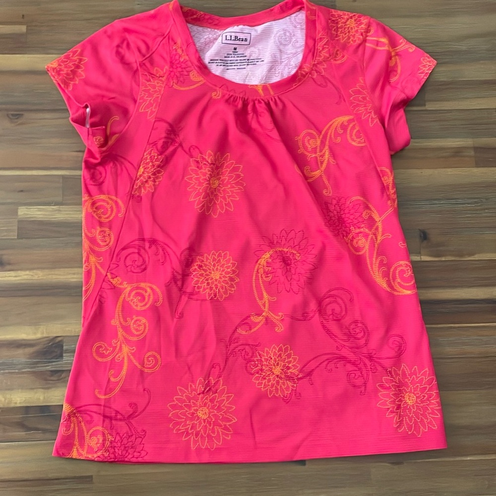 Red and yellow short sleeve shirt from LLBean
